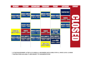 Siam class schedule